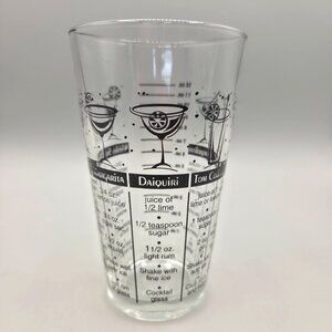 1960s Libbey Cocktail Recipe Mixing Glass Printed Recipes Martini Margarita